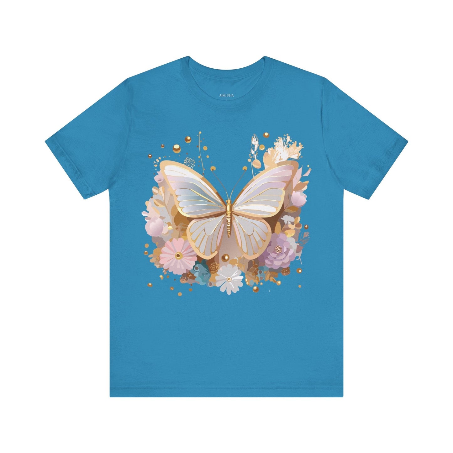 Unisex Graphic Tee With Adelpha Artwork Vintage Butterfly Inspired Art Design Tee