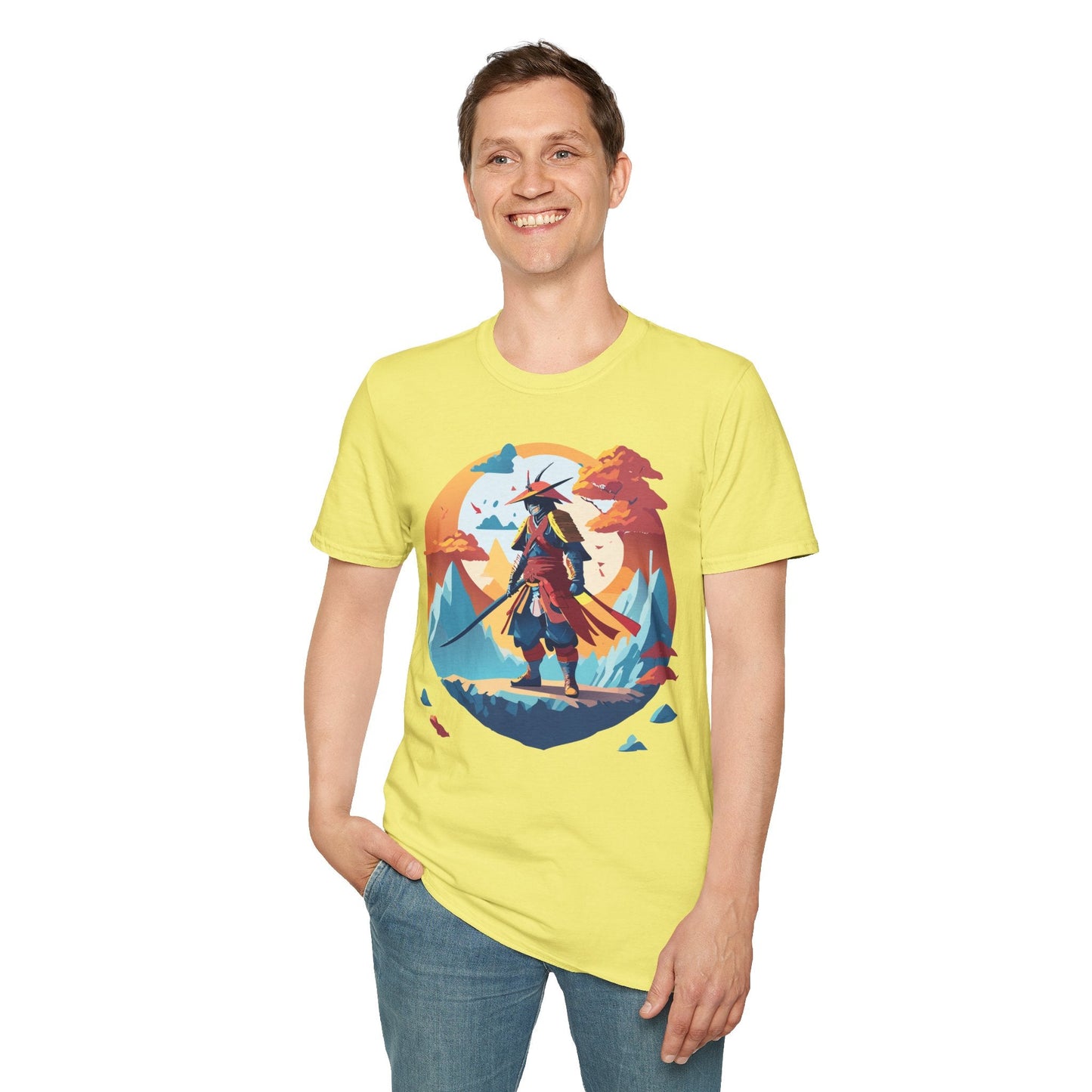 Samurai Shirt Unisex Tee Gildan Softstyle 64000 100 Percent Ring Spun Cotton Lightweight