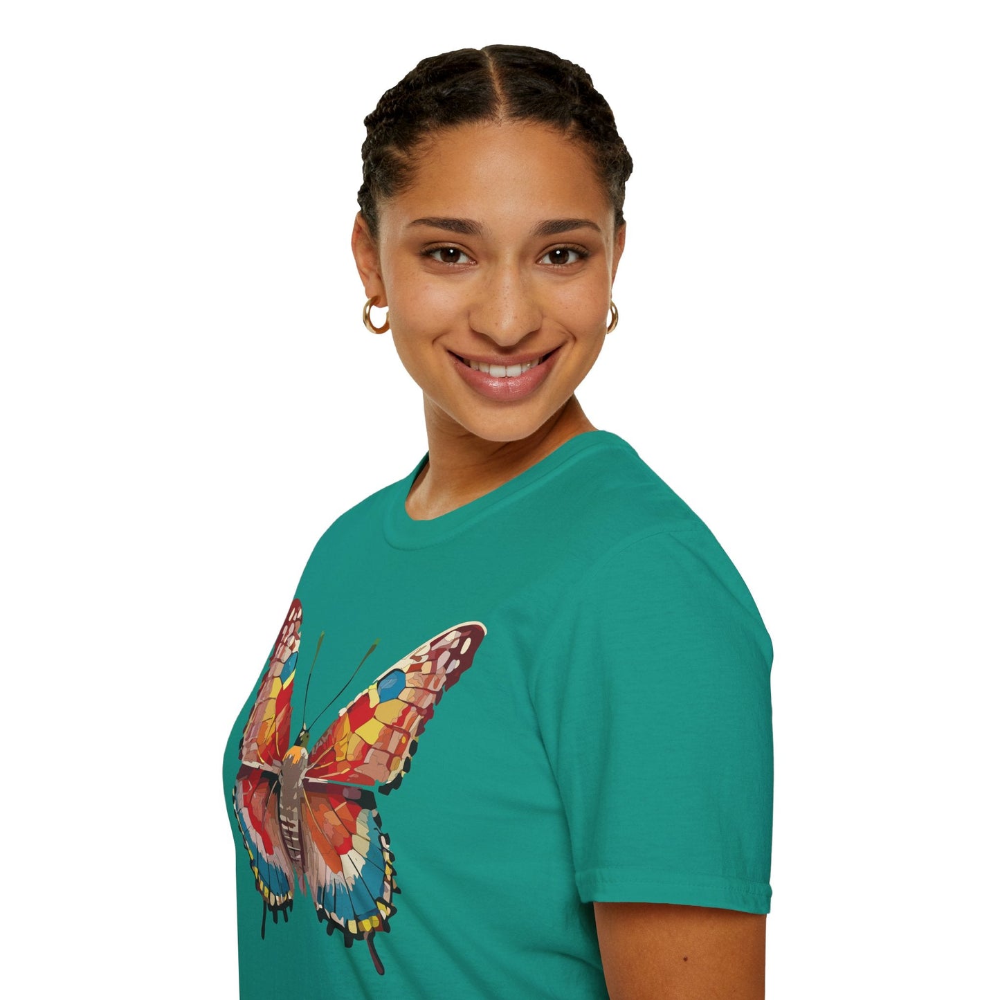 Butterfly Shirt Unisex Monarch Tee Softstyle 100 Percent Ring Spun Cotton Quality Gildan 64000