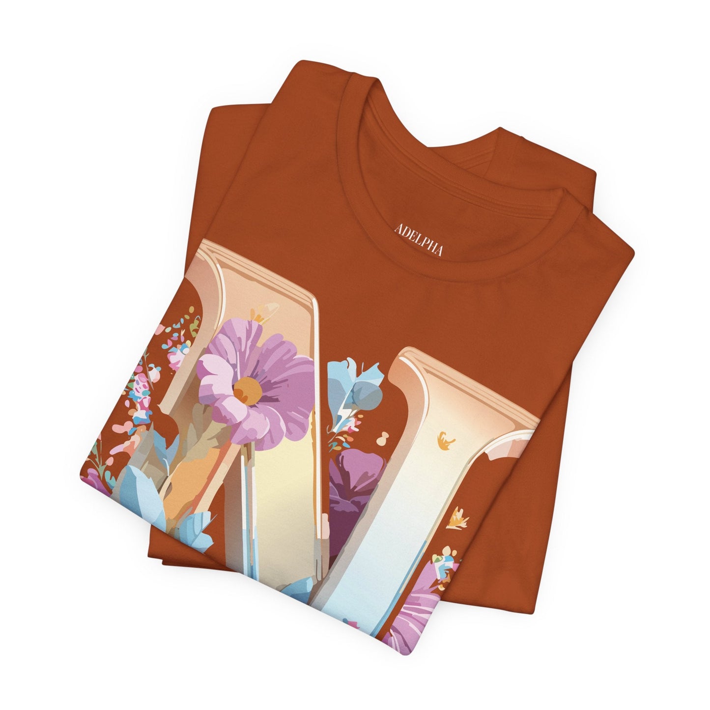 Letter N Shirt Unisex Graphic Tee By Adelpha Vintage Inspired Artwork Short Sleeve