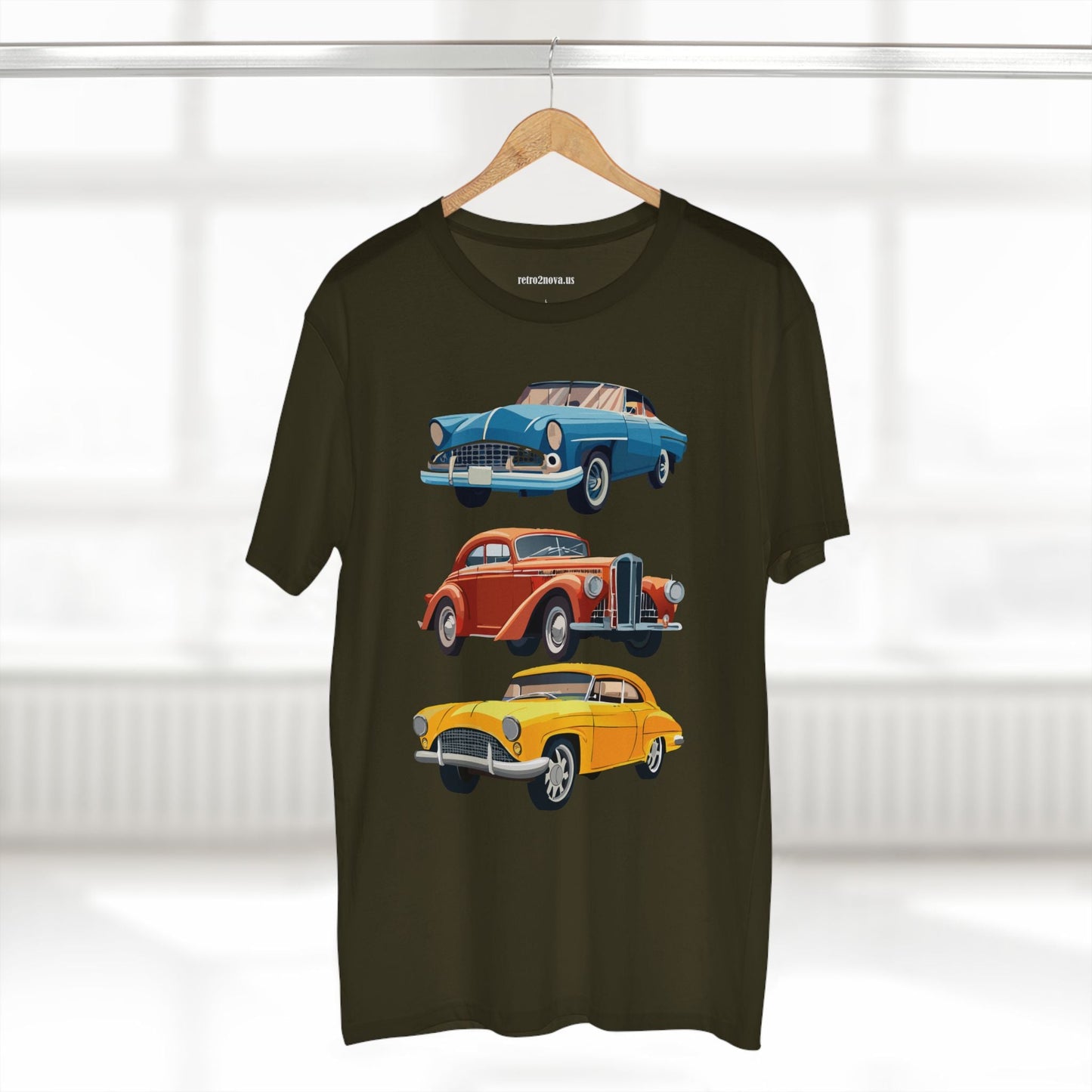 Retro Car Shirts Vintage Car Shirts RC4 Unisex Premium Cotton Tee With Original Art By Retro2Nova