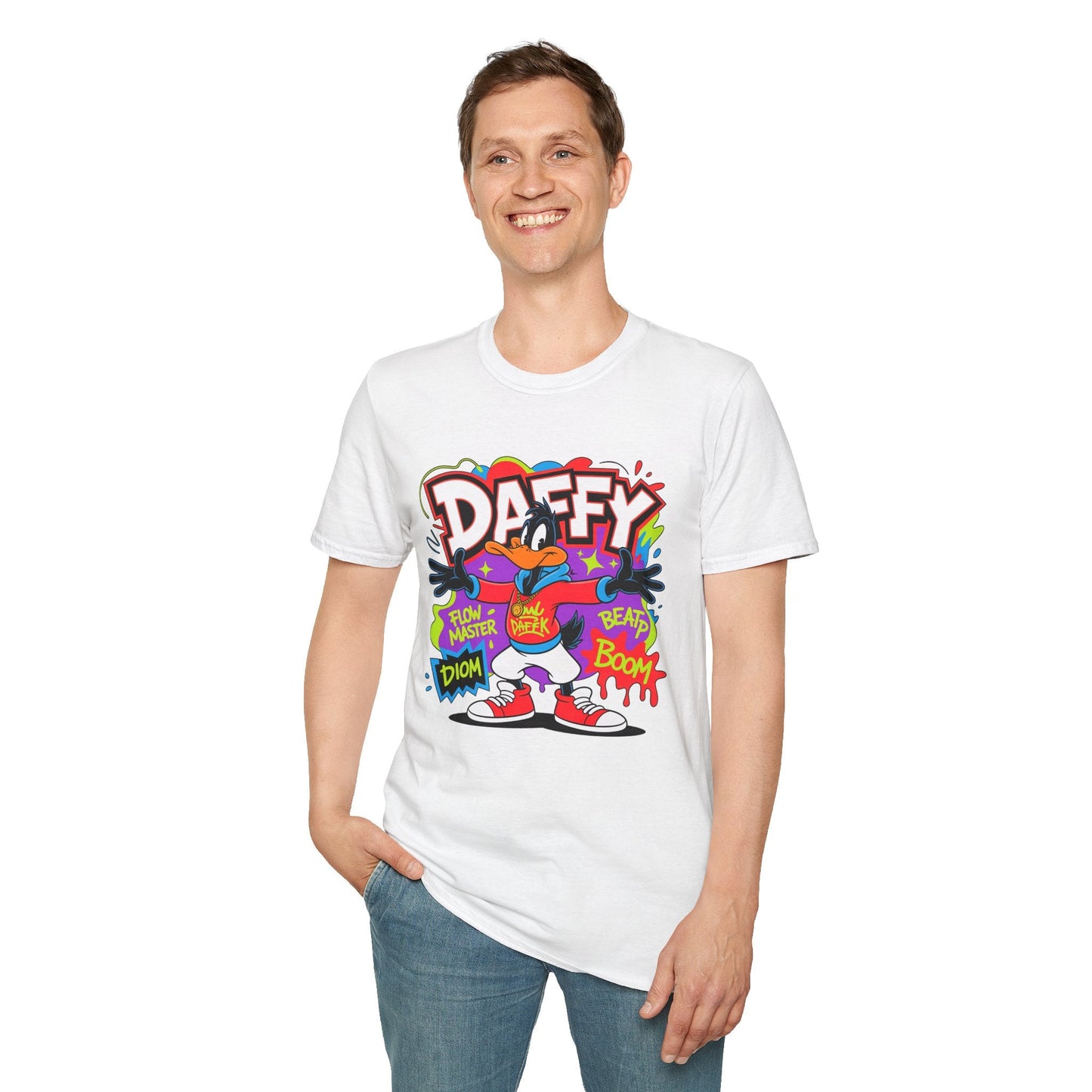 Unisex Cartoon T Shirt With Animation Graphic Funny Animals Tee Gildan Softstyle 64000
