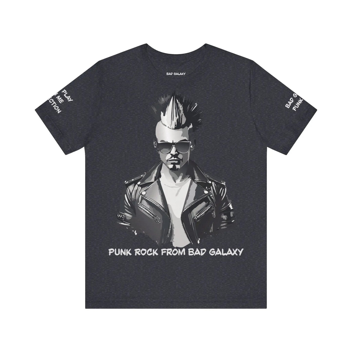 Punk Rock Tee Shirt Made To Order From Bad Galaxy Eco Friendly Inks Cotton Tee Made In USA