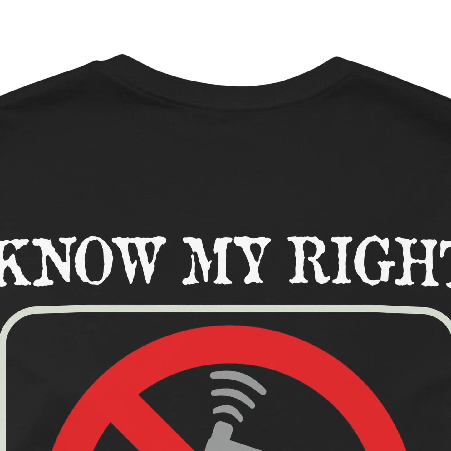 Red Stamp Tee Shirt 100 Percent Cotton From Bad Galaxy Eco Friendly Inks Made To Order In USA