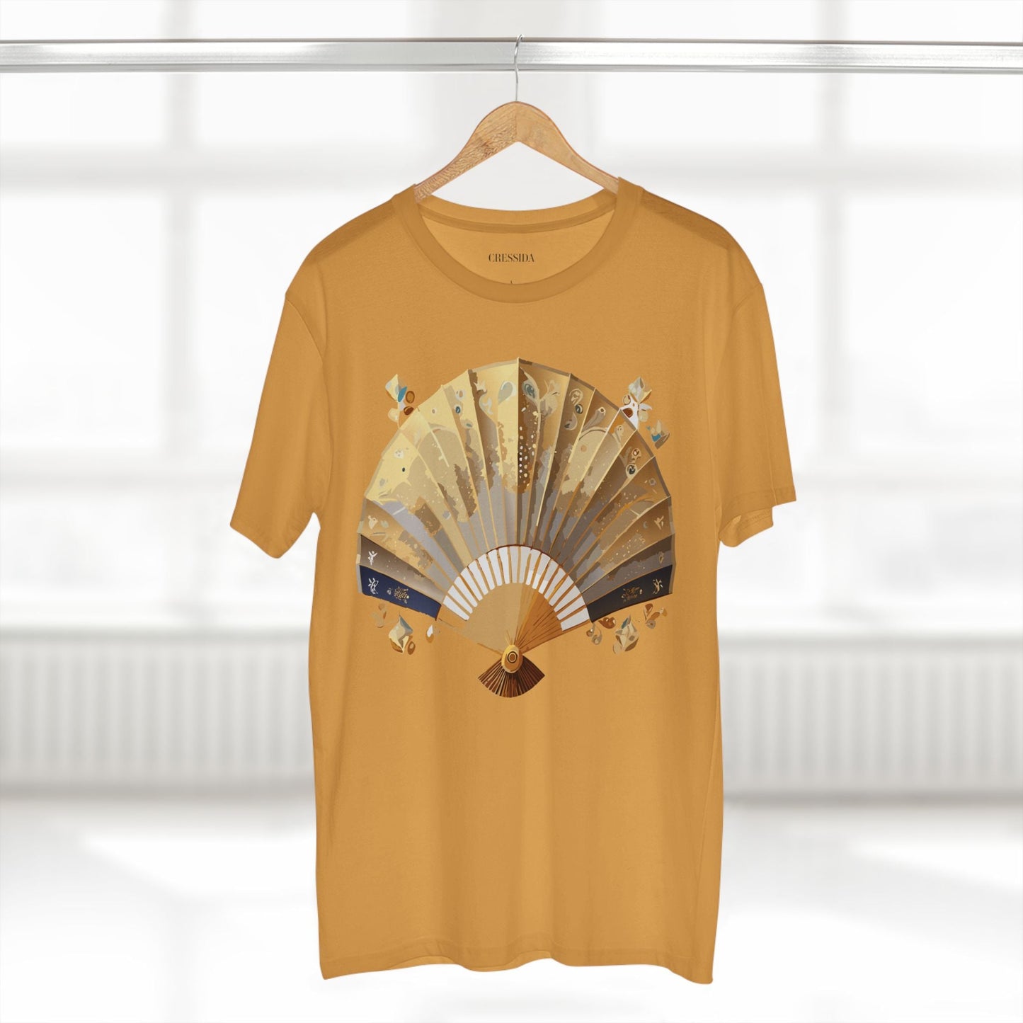 Antique Fan Graphic Design T-Shirt Unisex 100 Cotton Floral Carnival Artwork Tee 24