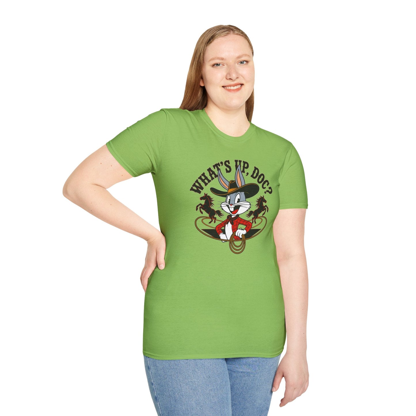 Cartoon Bunny Graphic Unisex Cotton Animal Animation Artwork Design Tee 41