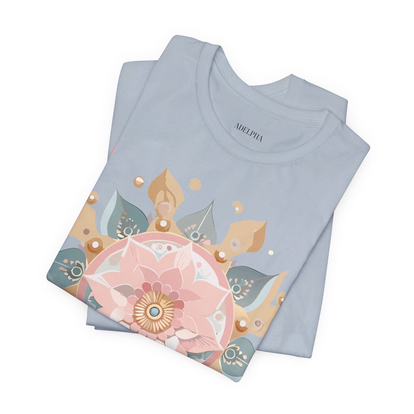 Mandala Shirt Unisex Graphic Tee By Adelpha With Vintage Inspired Artwork Short Sleeve Jersey