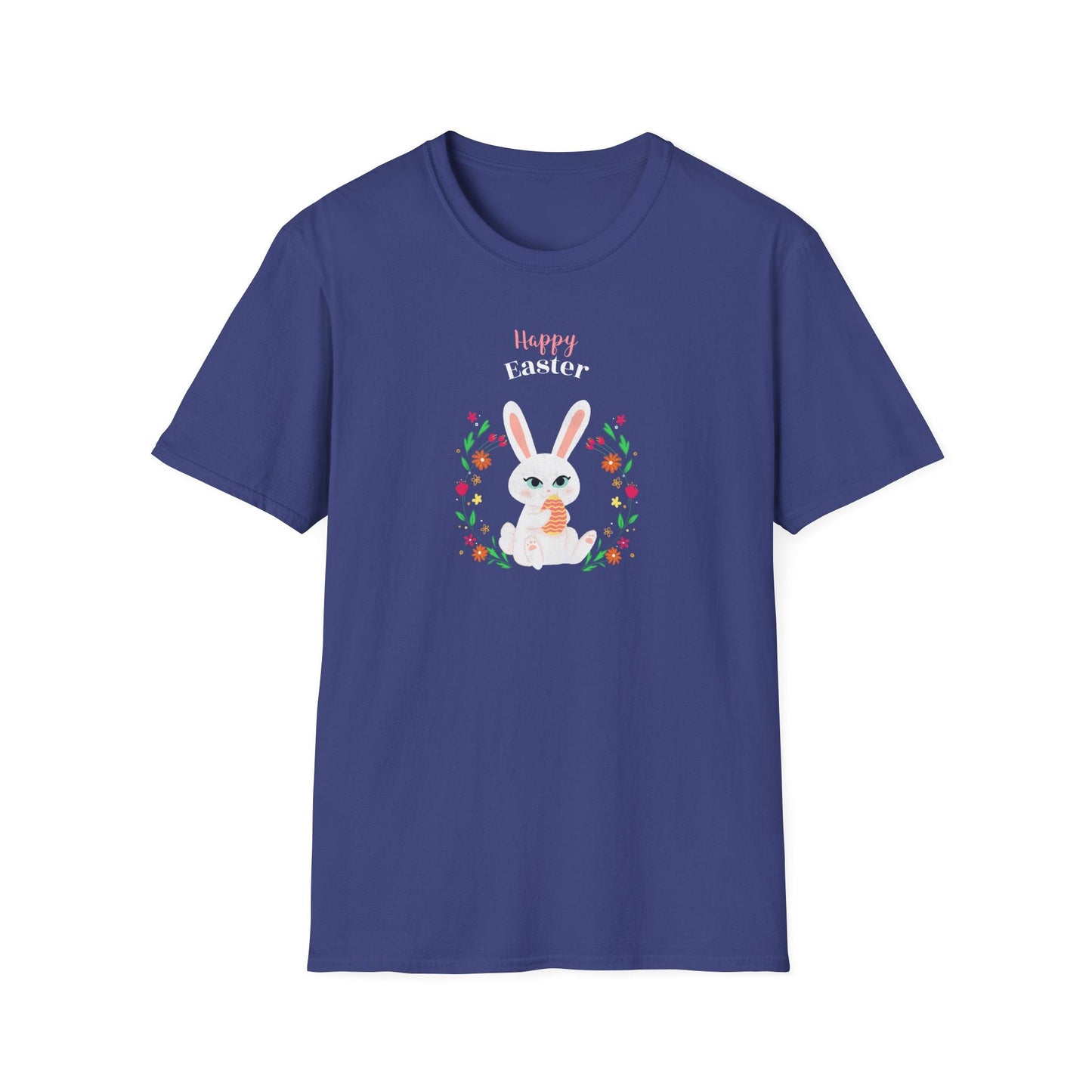 Easter Bunny T Shirt Unisex Gildan Softstyle Tee 100 Percent Ring Spun Cotton Easter Design