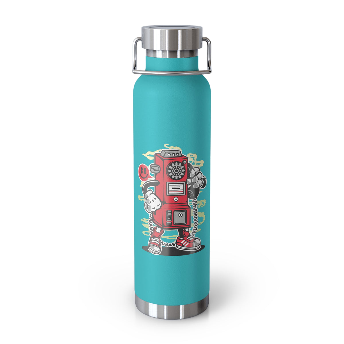 22oz Copper Insulated Water Bottle with Cartoon Design - CV92