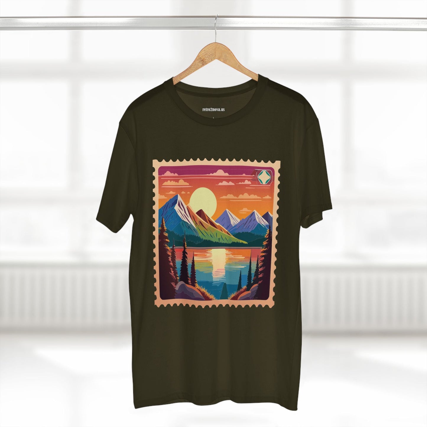 Postage Stamp Shirt Unisex Original Art Design Cotton Tee PS17 Retro2Nova Premium Cotton Staple Tee