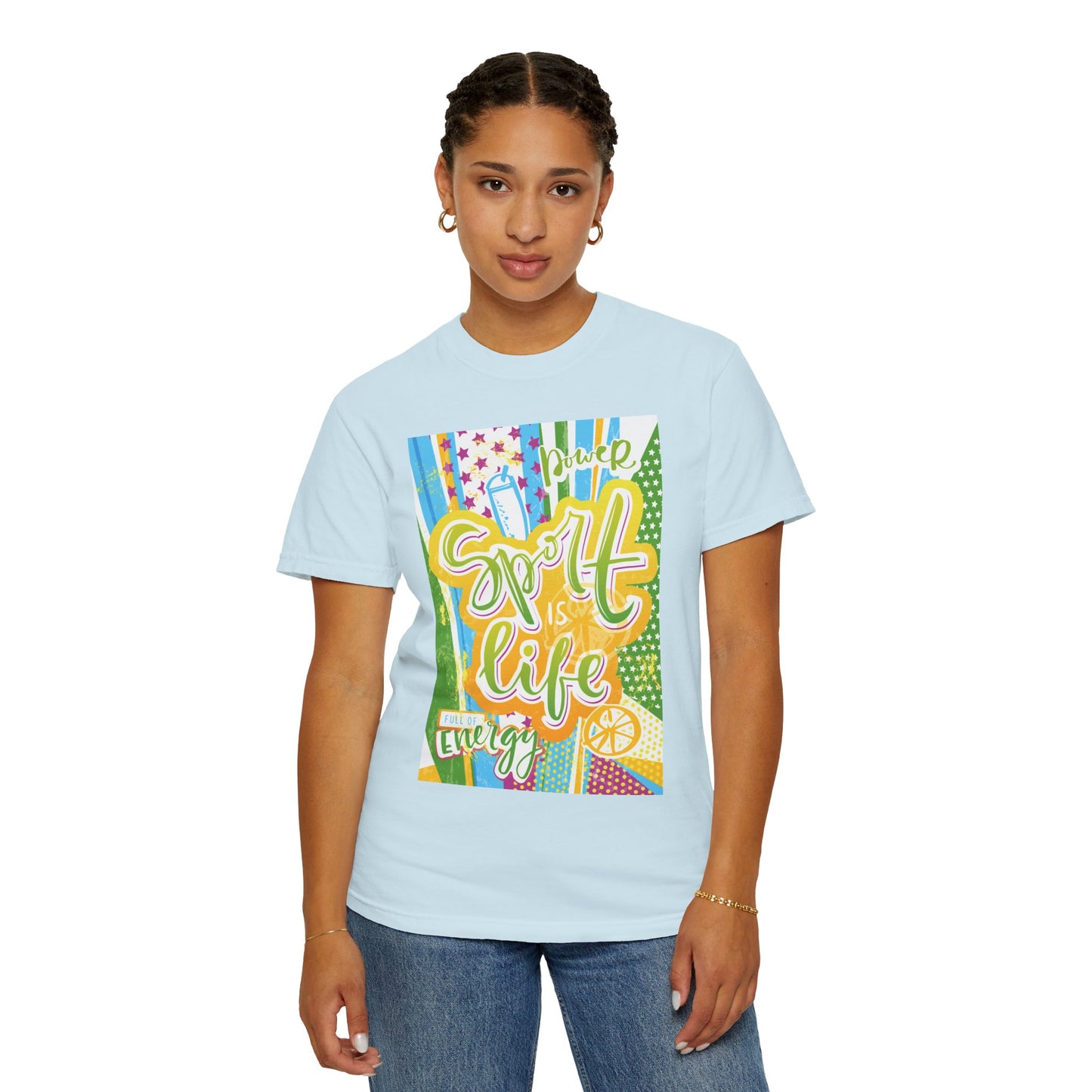 Unisex-T-Shirt mit Sports-Art-Design