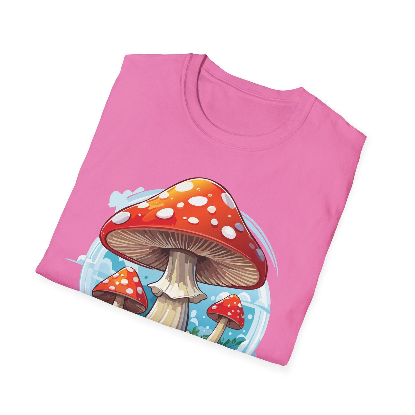 Mashroom Tee Shirt Unisex Funny Mashroom Design 100 Percent Cotton Softstyle Tee