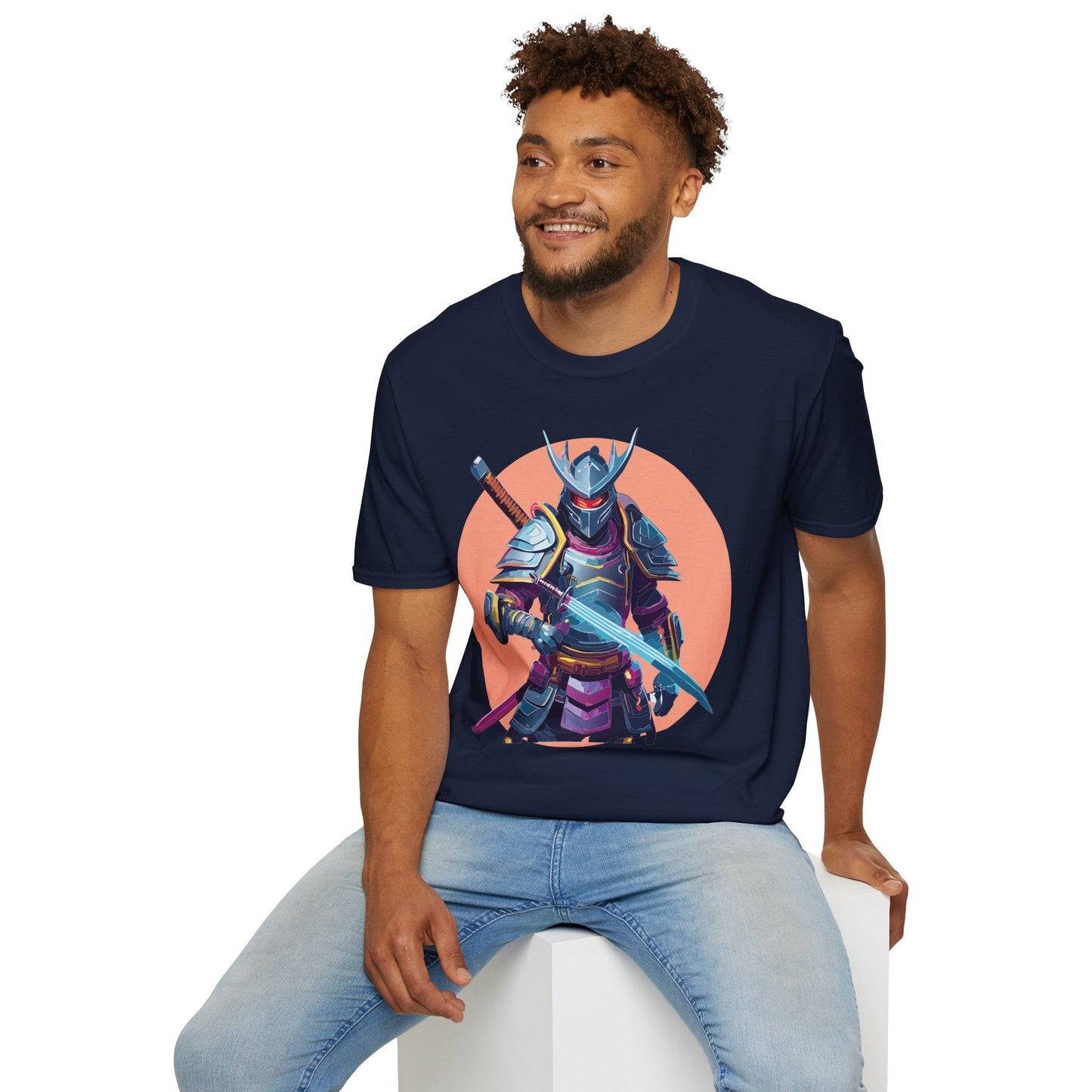 Samurai Shirt Unisex Tee Gildan Softstyle 64000 One Hundred Percent Ring Spun Cotton Comfort