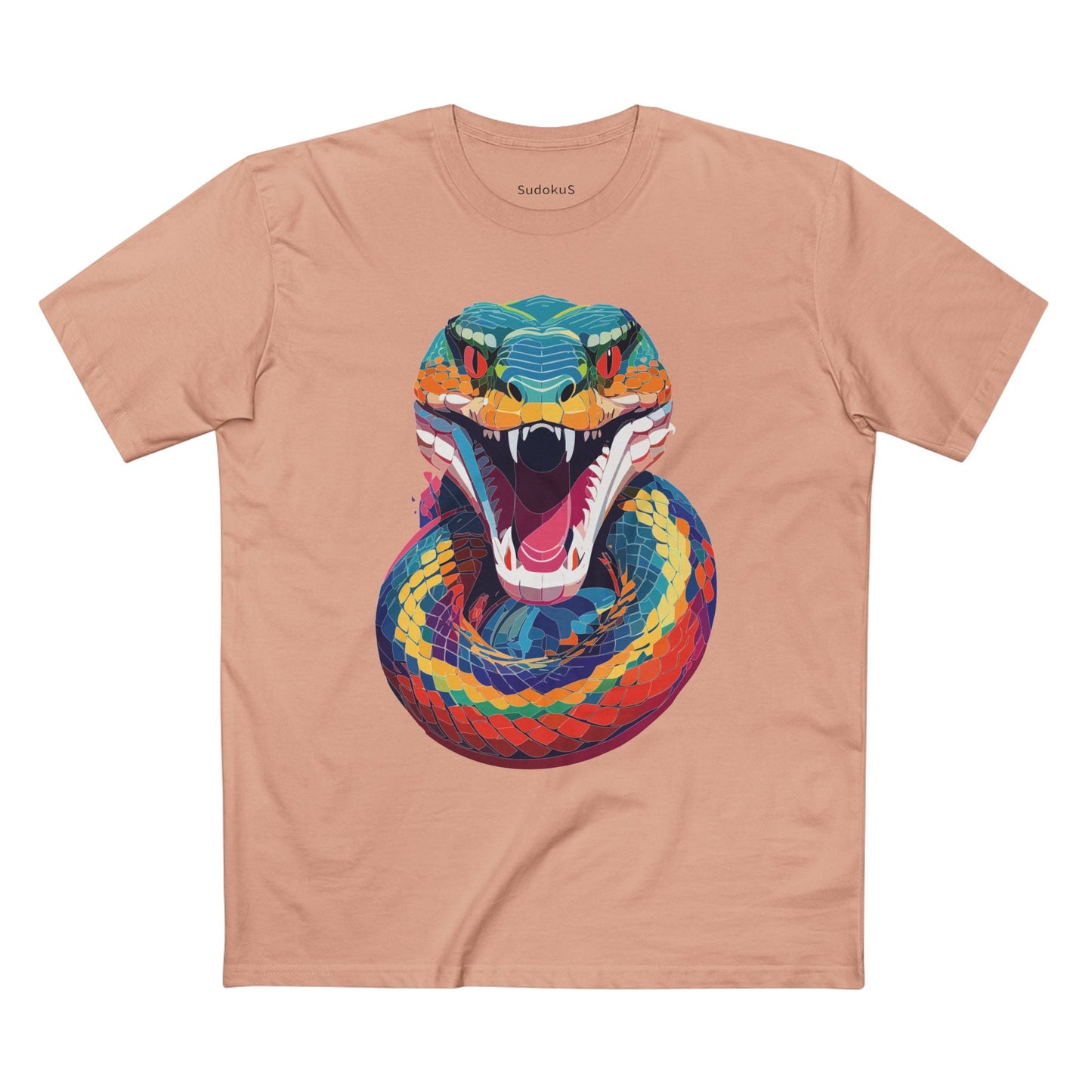 Snake Graphic Unisex 100 Cotton Staple Tee with Animal Design Artwork 3