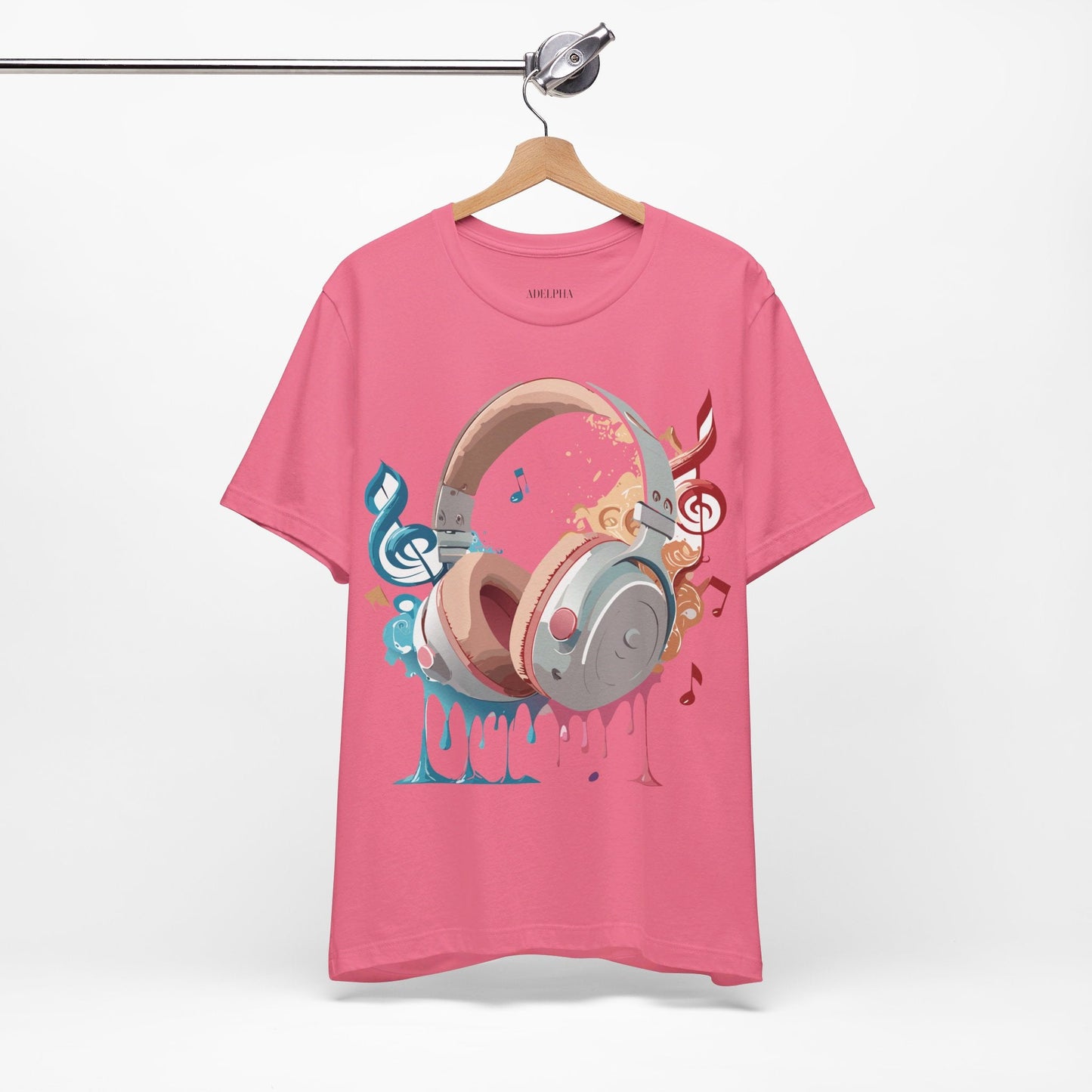 Music Graphic Unisex 100 Cotton Vintage Art with Musical Elements Tee 97