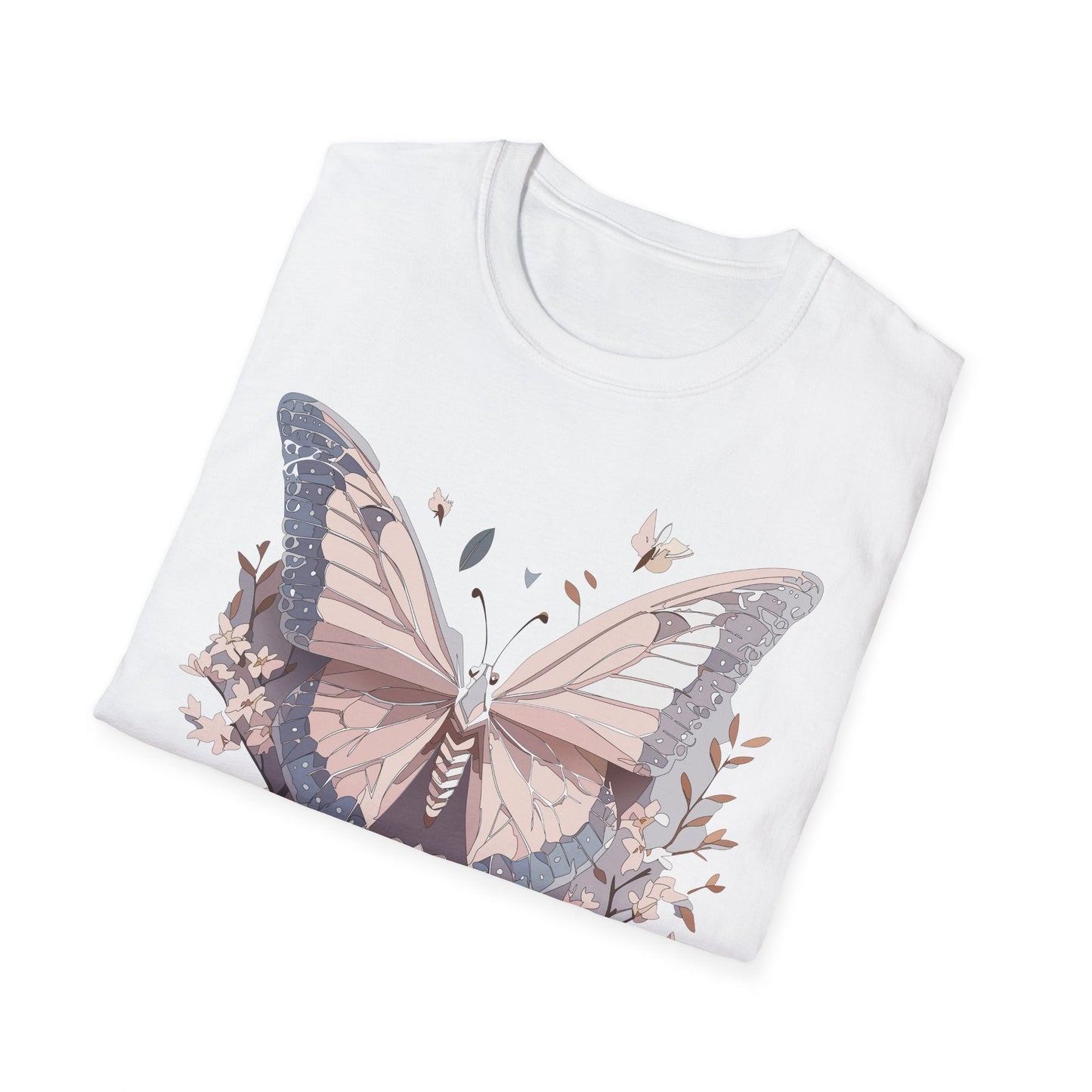 Butterfly Shirt Unisex Gildan Softstyle 64000 Monarch Butterfly Tee 100 Percent Ring Spun Cotton