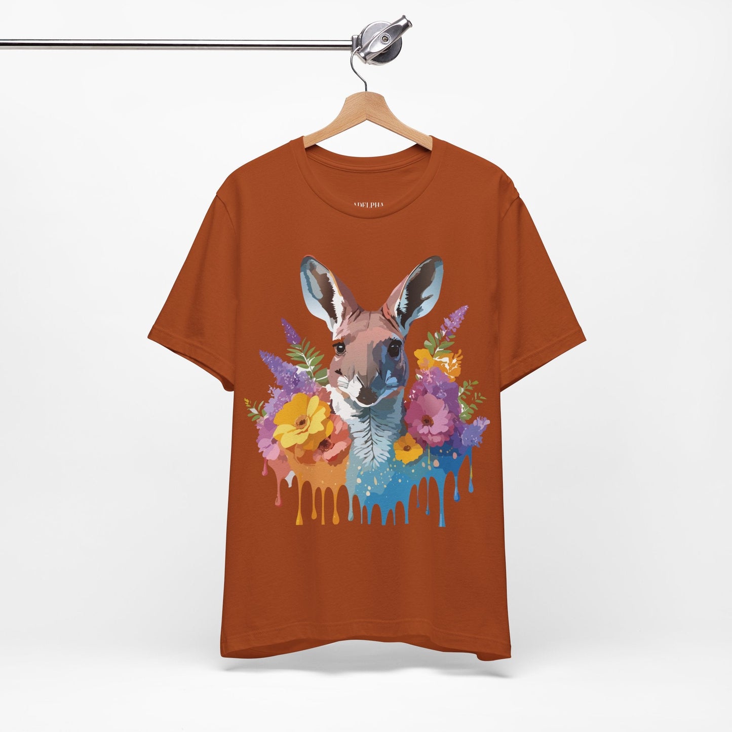 Kangaroo Graphic Tee Unisex Jersey Short Sleeve Adelpha Vintage Inspired Artwork Casual Wear