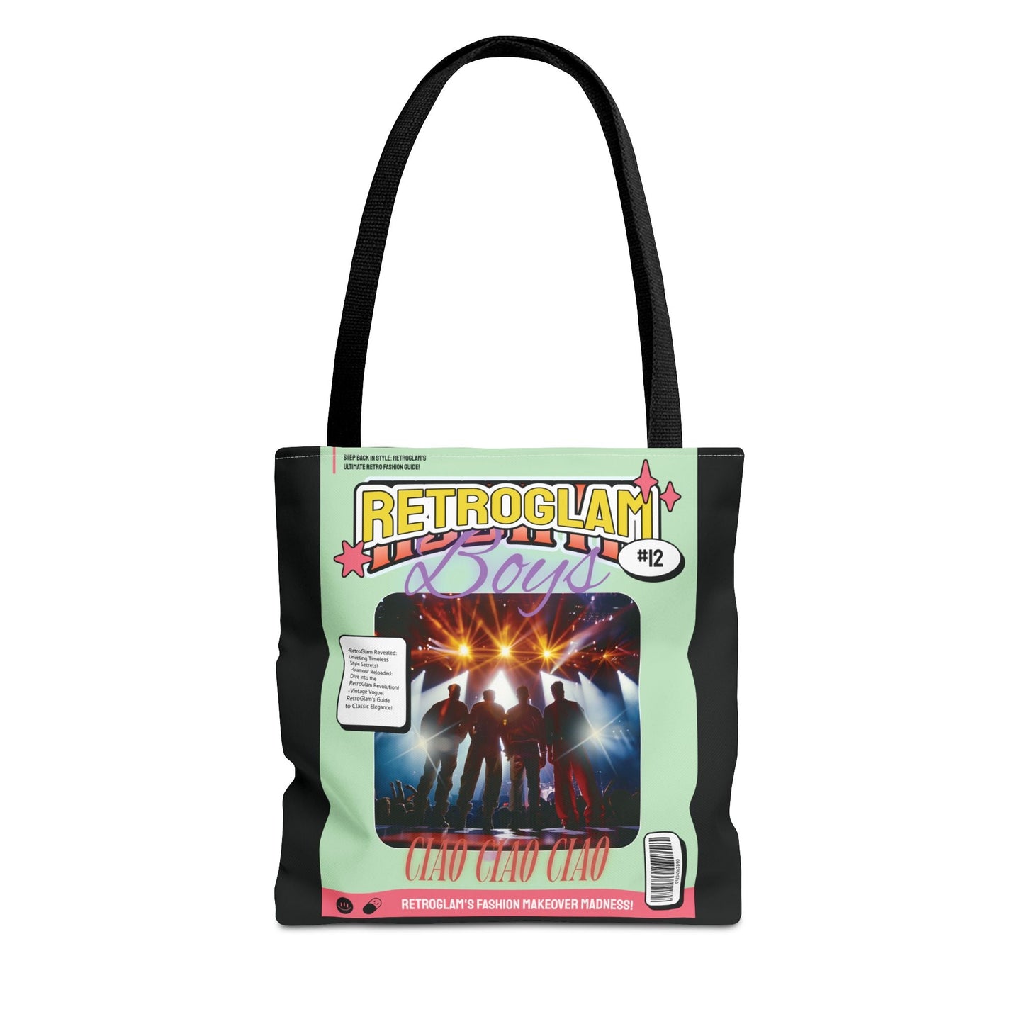 Canvas Tote Bag Magazine Cover Retro Vintage Inspired Durable Everyday Use Free Shipping