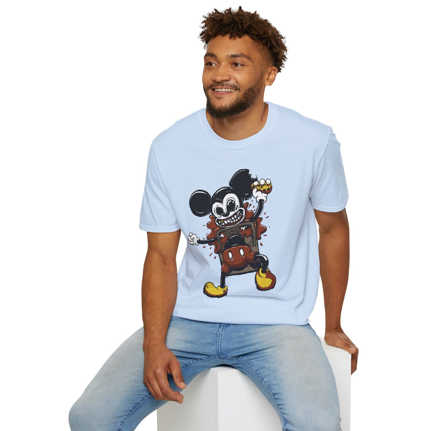 Cartoon T Shirt Animation Tee Unisex Gildan Softstyle 64000 100 Percent Cotton Comfort