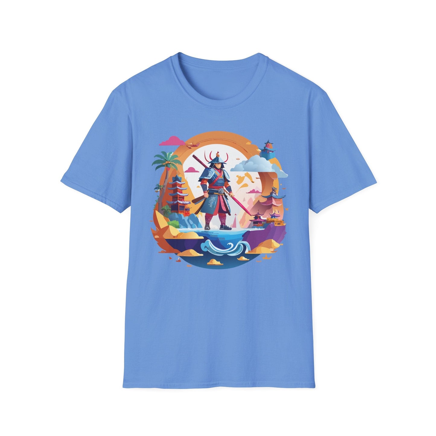 Samurai T Shirt Unisex Gildan Softstyle 64000 100 Percent Ring Spun Cotton Lightweight Tee