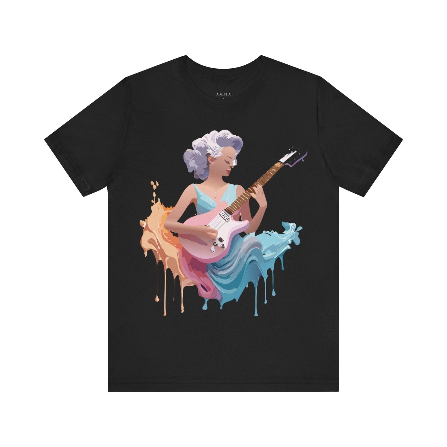 Music Graphic Unisex 100 Cotton Vintage Art with Musical Elements Tee 35