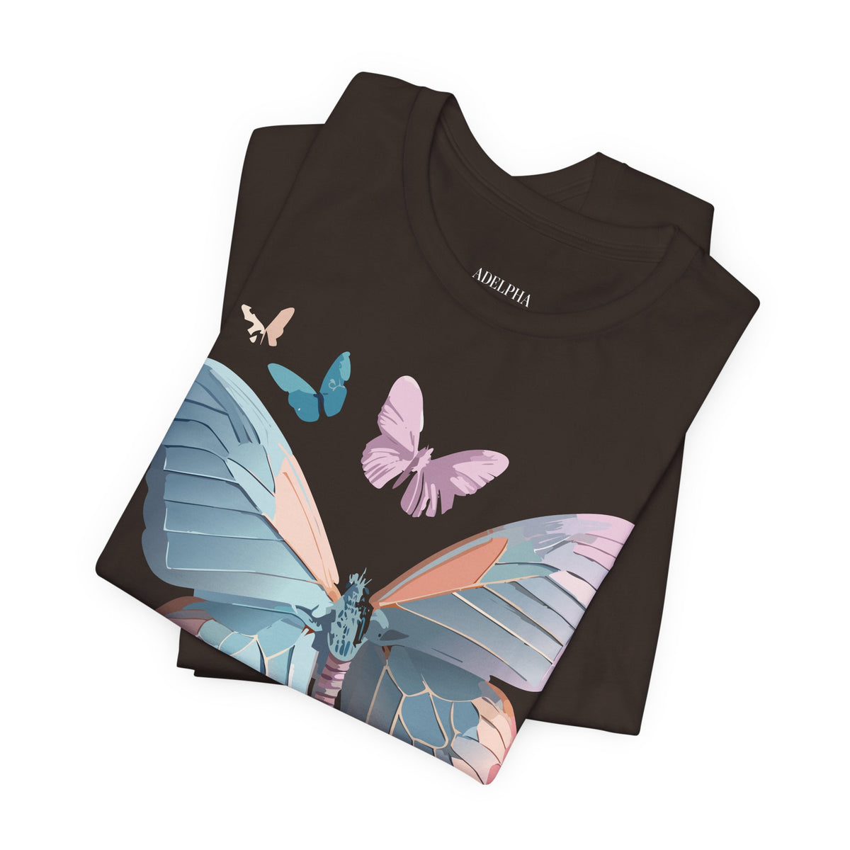 Butterfly Graphic Unisex Cotton Bella+Canvas Tee with Art Design n58