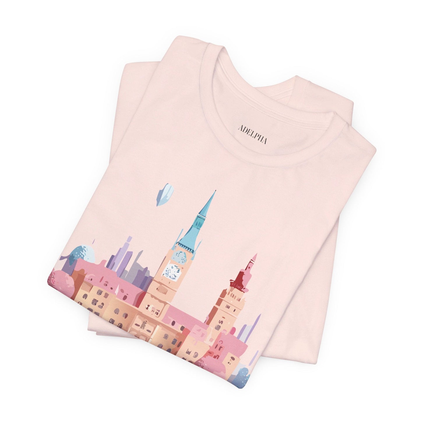 Tourist Shirt Prague Graphic Tee Unisex Jersey Short Sleeve Vintage Style Adelpha