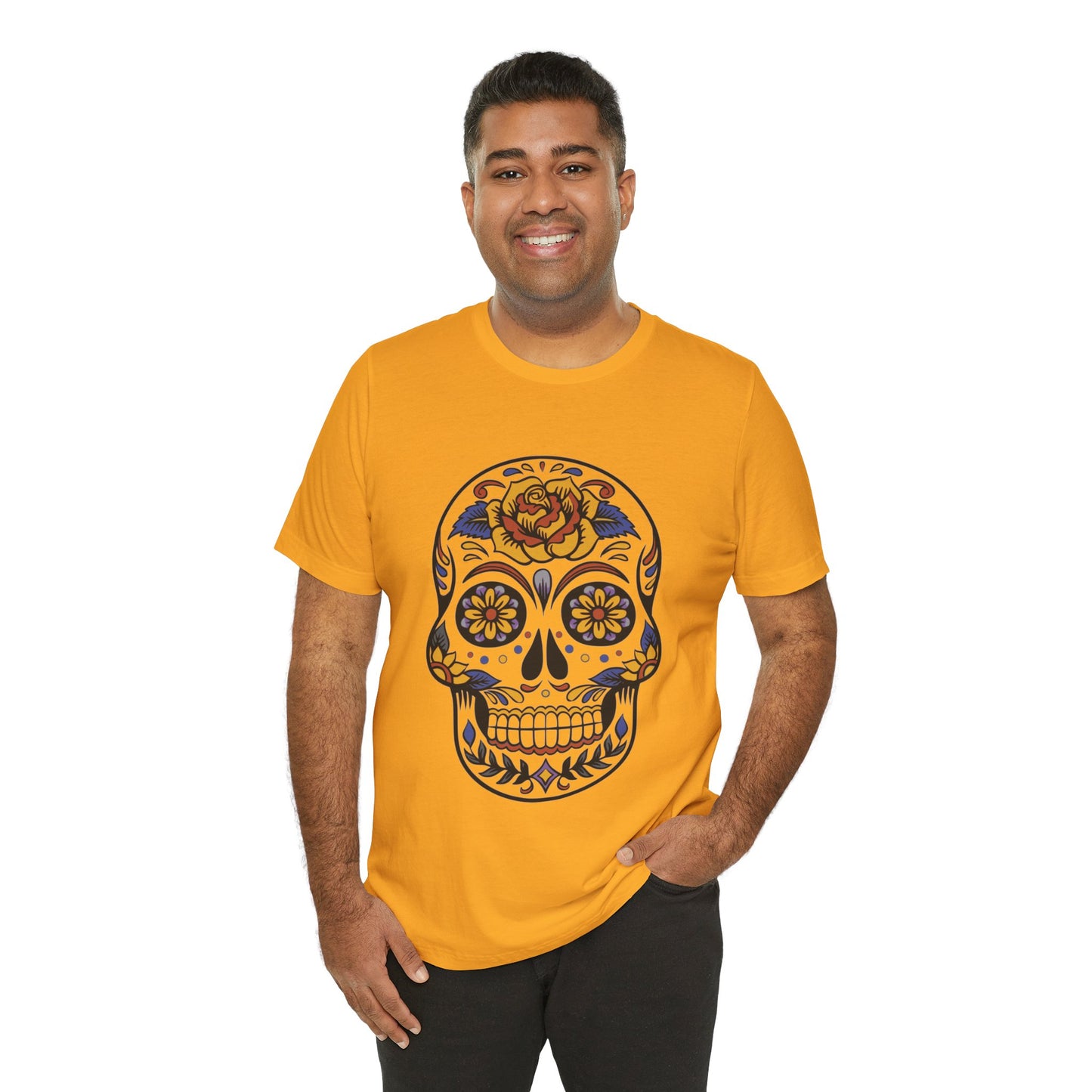 Unisex Cotton Tee Shirt with Skull