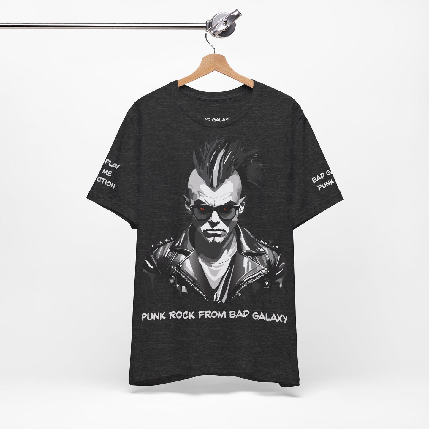 Punk Rock Tee Shirt From Bad Galaxy Made To Order 100 Percent Cotton Eco Friendly Inks