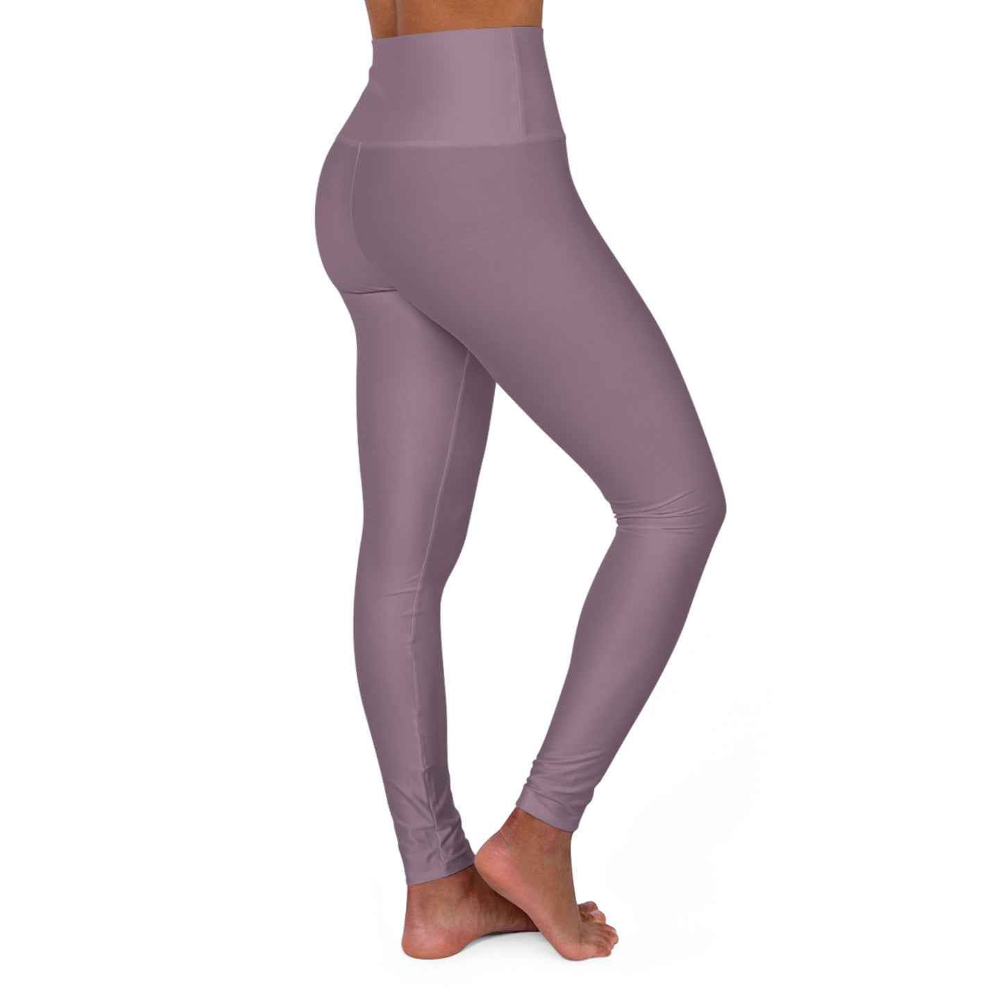 Dusty Mauve Color High-Waist Yoga Leggings Women's Seamless Poly-Span Stretchy Pants XS-2XL
