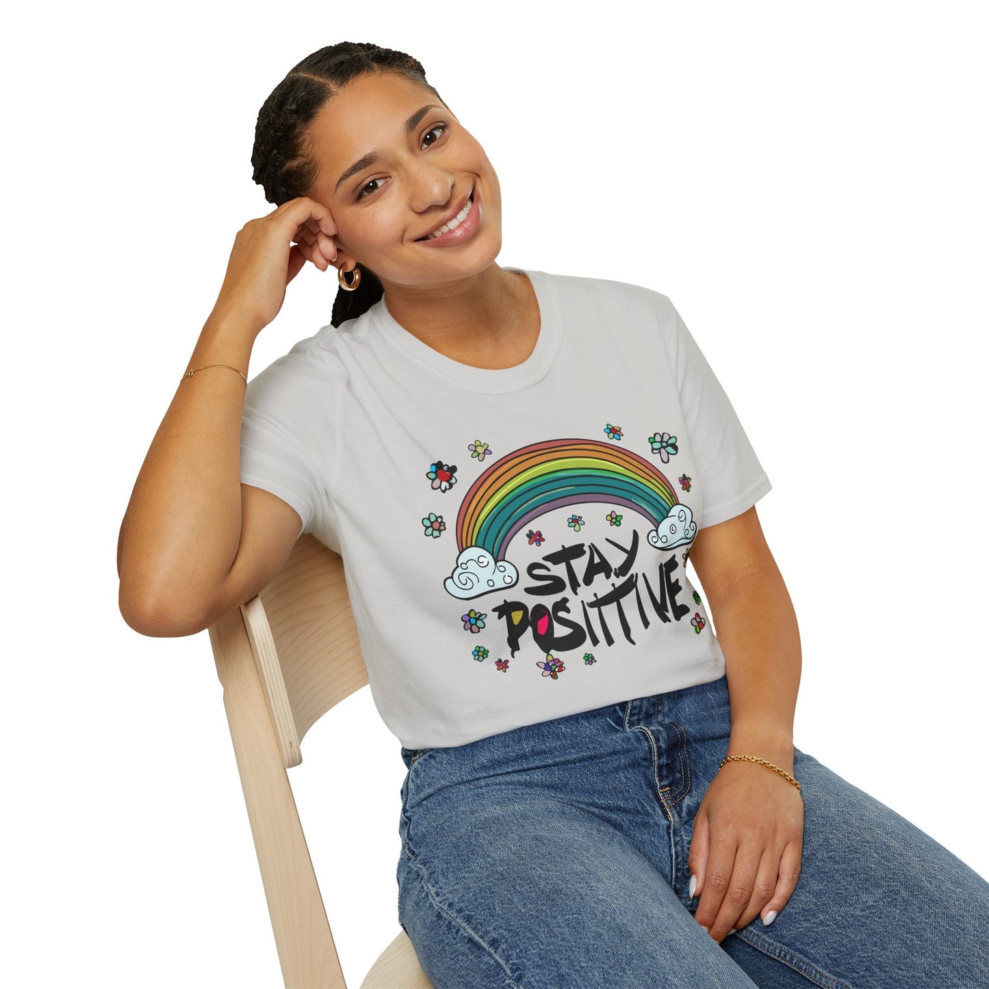 Positive Slogan T Shirt Unisex Softstyle Tee With Positive Words And Good Quotes Gildan 64000