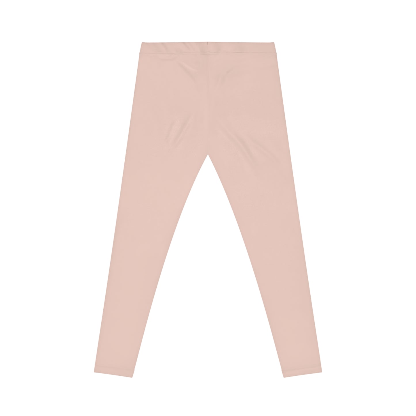 Almond Silk Beige Color Women's Poly-Span Casual Leggings XS-2XL