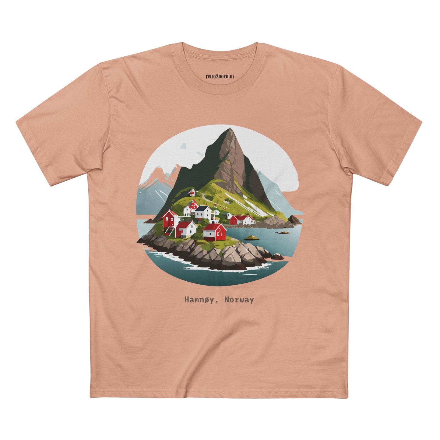 Norway Travel Shirt Unisex Tourist Tee With Original Art Design By Retro2Nova Premium Cotton