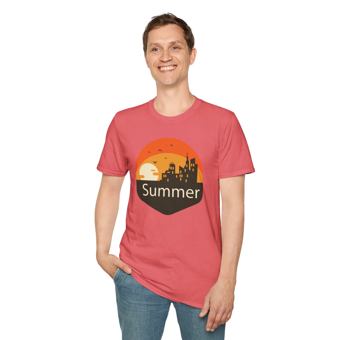 Summer T-Shirt, Summer Design Shirts, Art Tee Shirt with Summer Design - 6