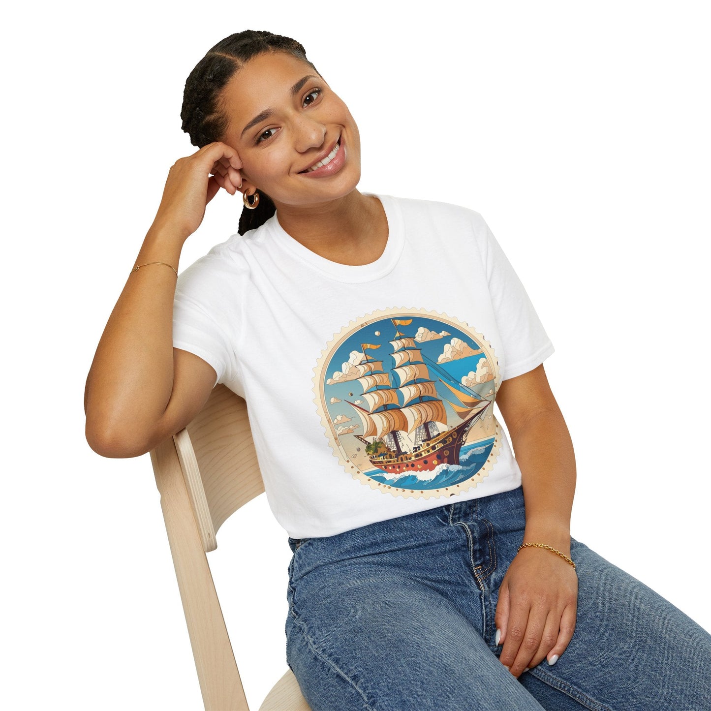 Nautical Ship Frigate Vessel T Shirts Unisex Tee Shirt Softstyle 64000 Ring Spun Cotton Comfort