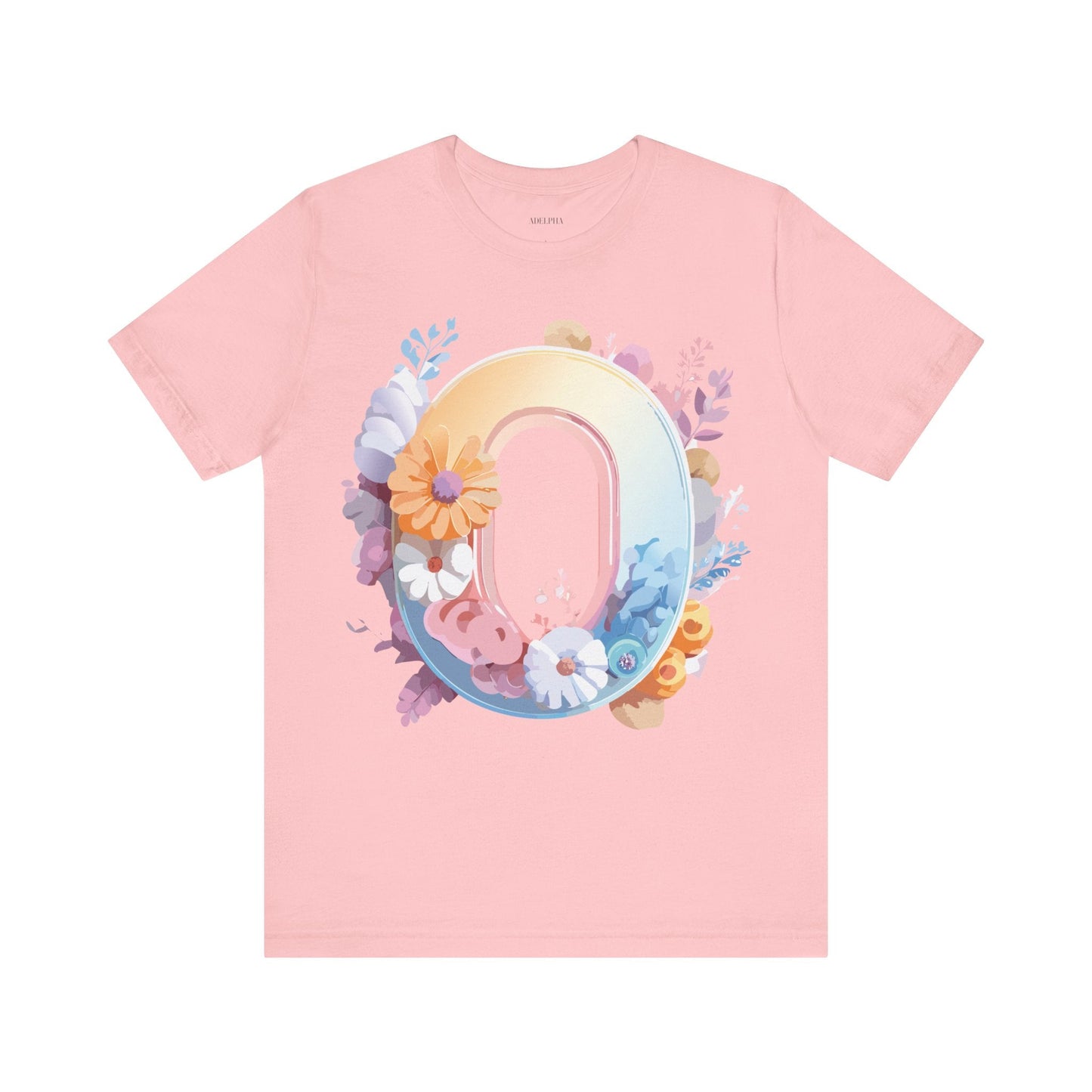Letter O Graphic Tee Unisex Shirt Adelpha Vintage Inspired Art Design Short Sleeve
