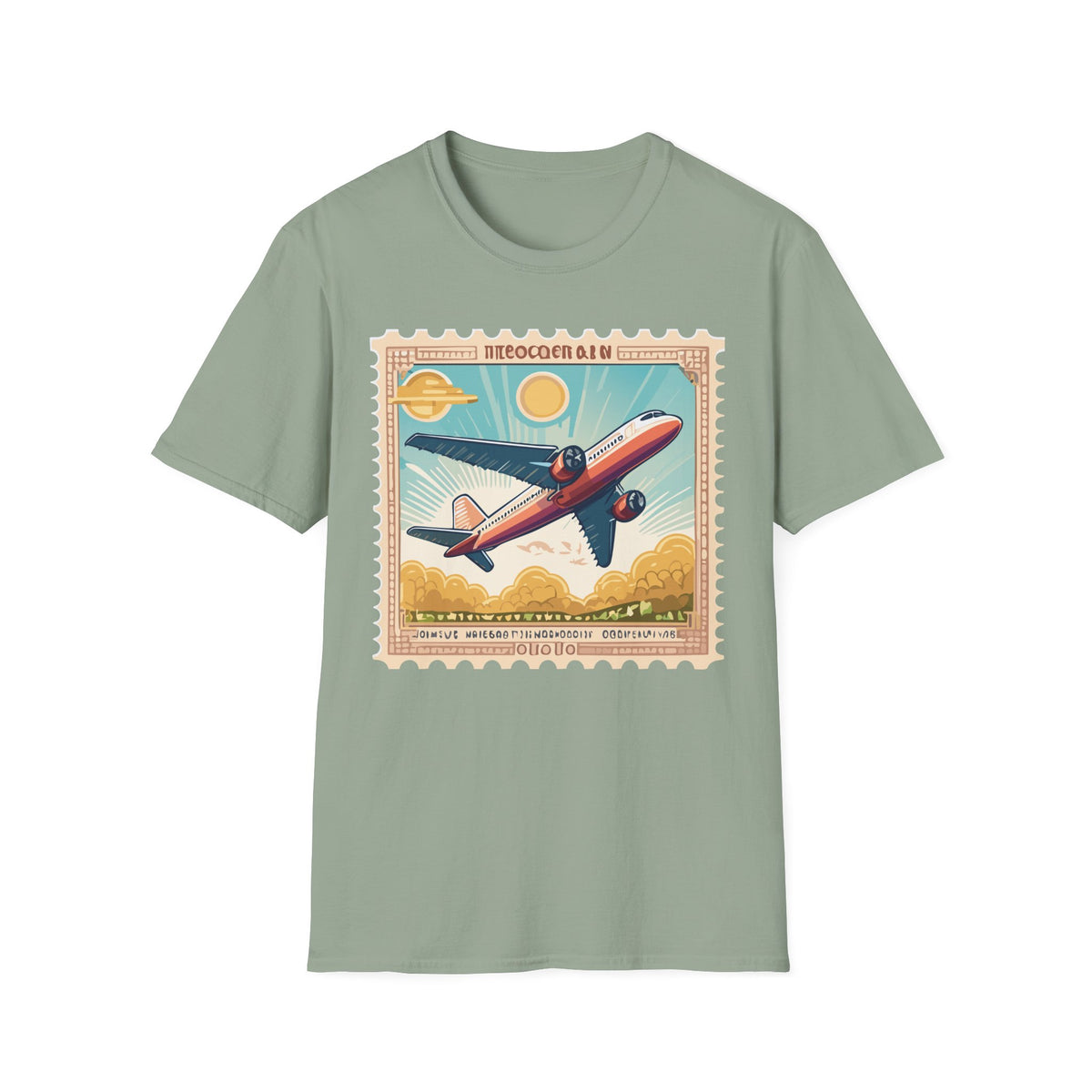 Vintage Airplane Poster T-Shirt | Retro Travel Aviation Art