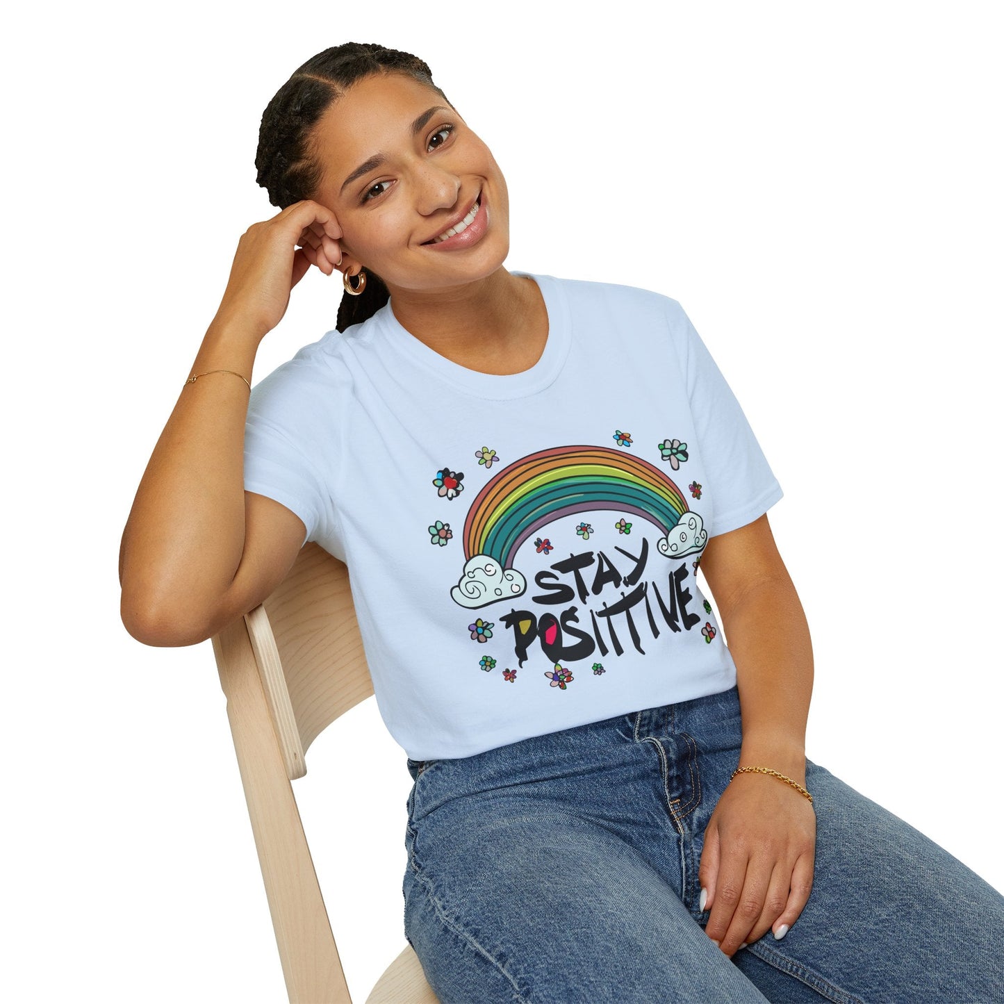 Positive Slogan T Shirt Unisex Softstyle Tee With Positive Words And Good Quotes Gildan 64000