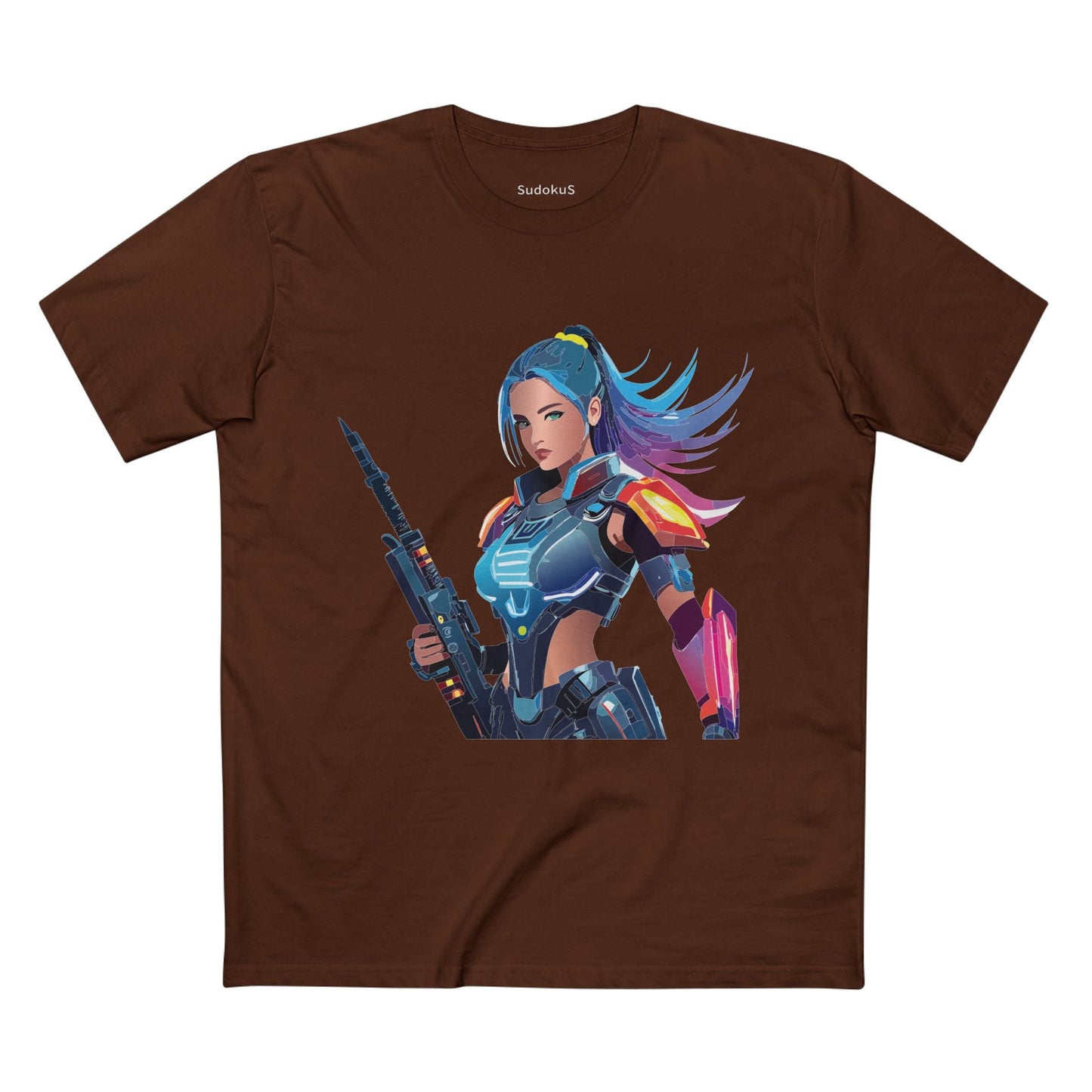 Army-woman Graphic Unisex 100 Cotton Staple Tee 9
