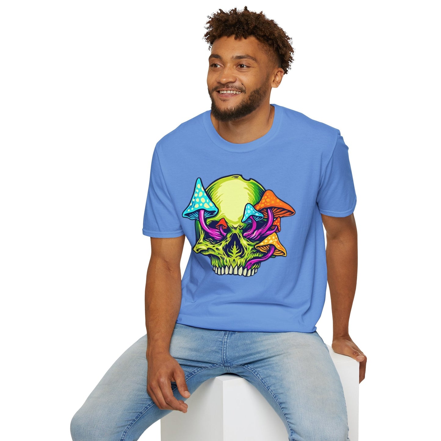 Skull Graphic Unisex Cotton T-shirt with Skeleton Artwork Design 19