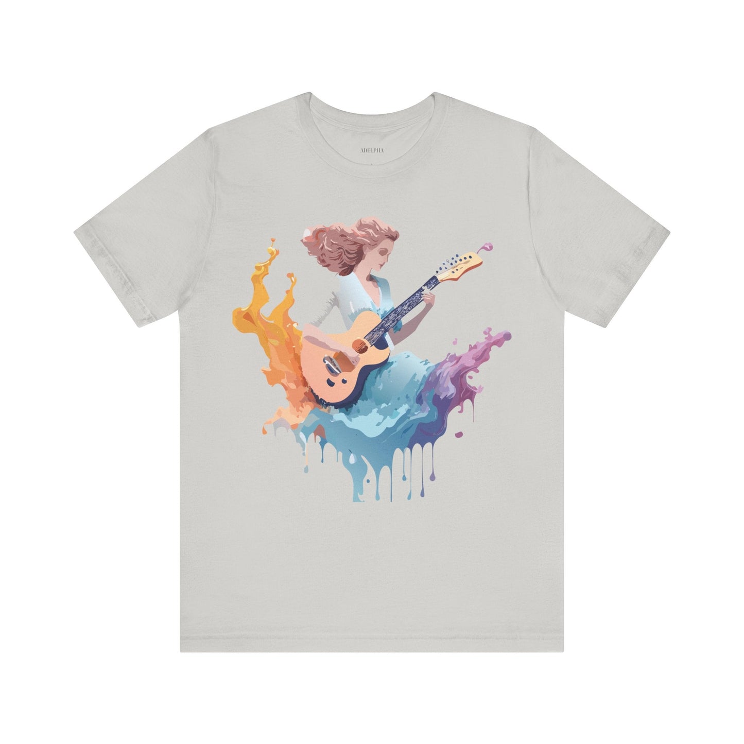 Music Graphic Unisex 100 Cotton Vintage Art with Musical Elements Tee 38