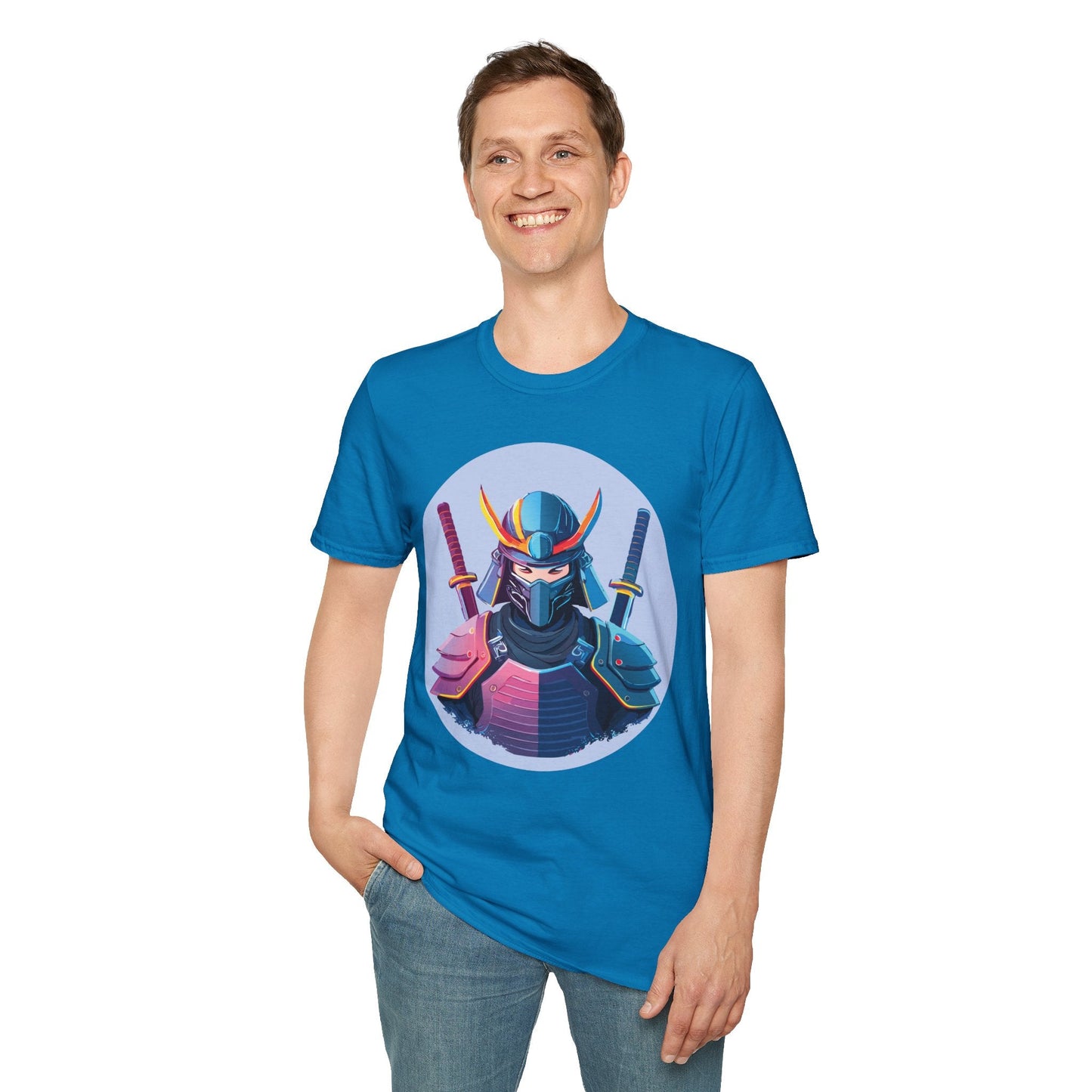 Samurai T Shirt Unisex Softstyle Gildan 64000 Breathable Cotton Tee For Everyday Wear