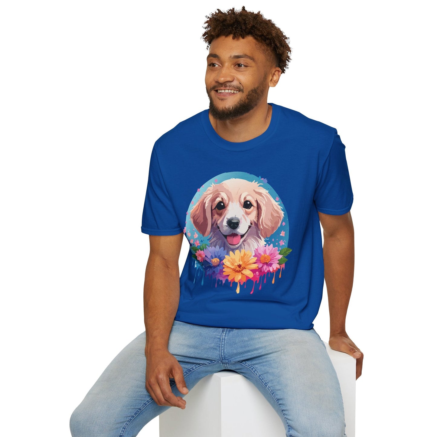 Unisex Dog Shirt Animal Tee Gildan Softstyle 64000 100 Percent Cotton