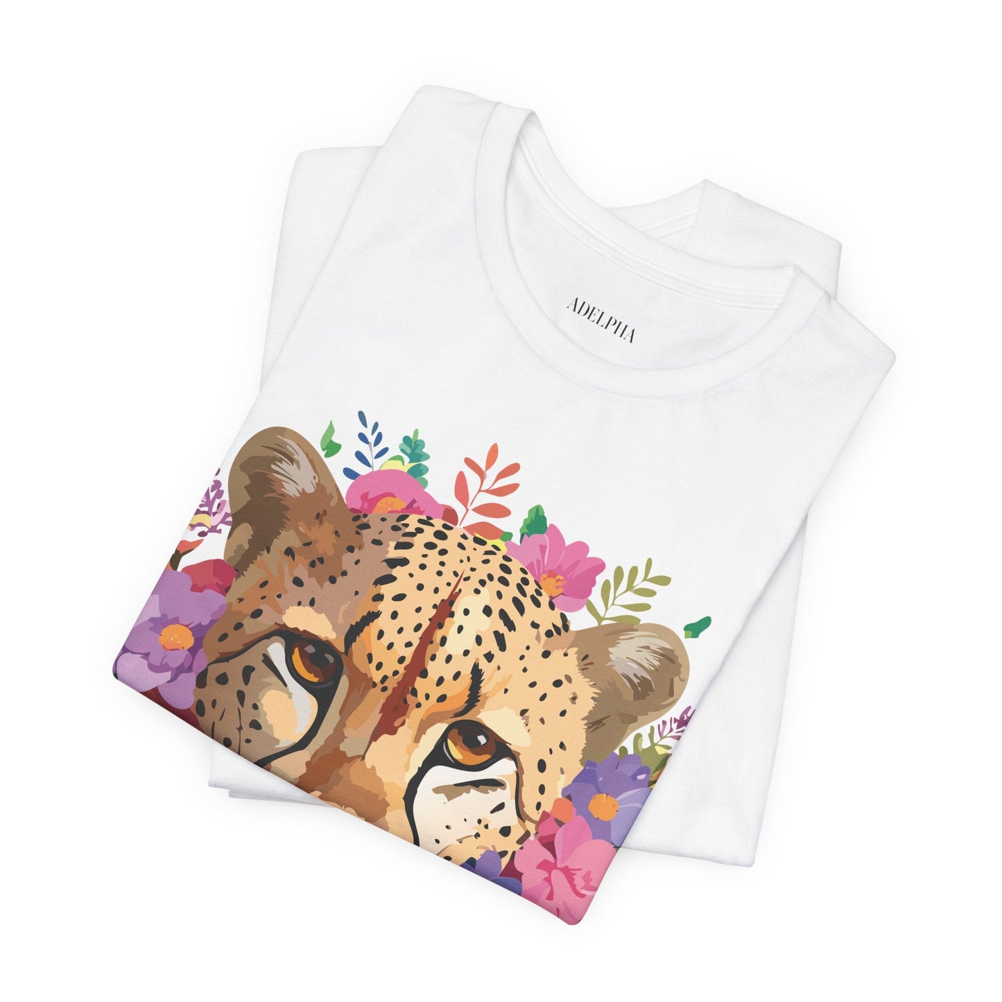 Adelpha Cheetah Graphic Tee Unisex Short Sleeve Art Shirt Original Artwork
