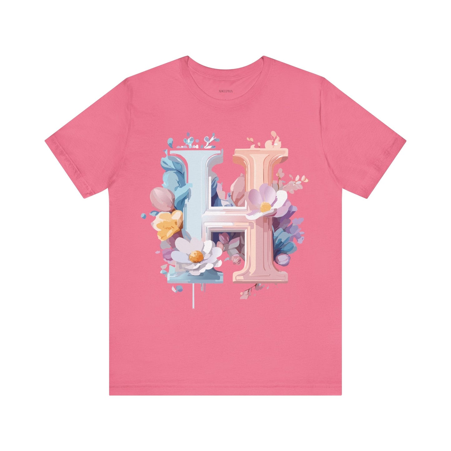 Adelpha Letter H Shirt Unisex Graphic Tee Vintage Inspired Art Design Short Sleeve