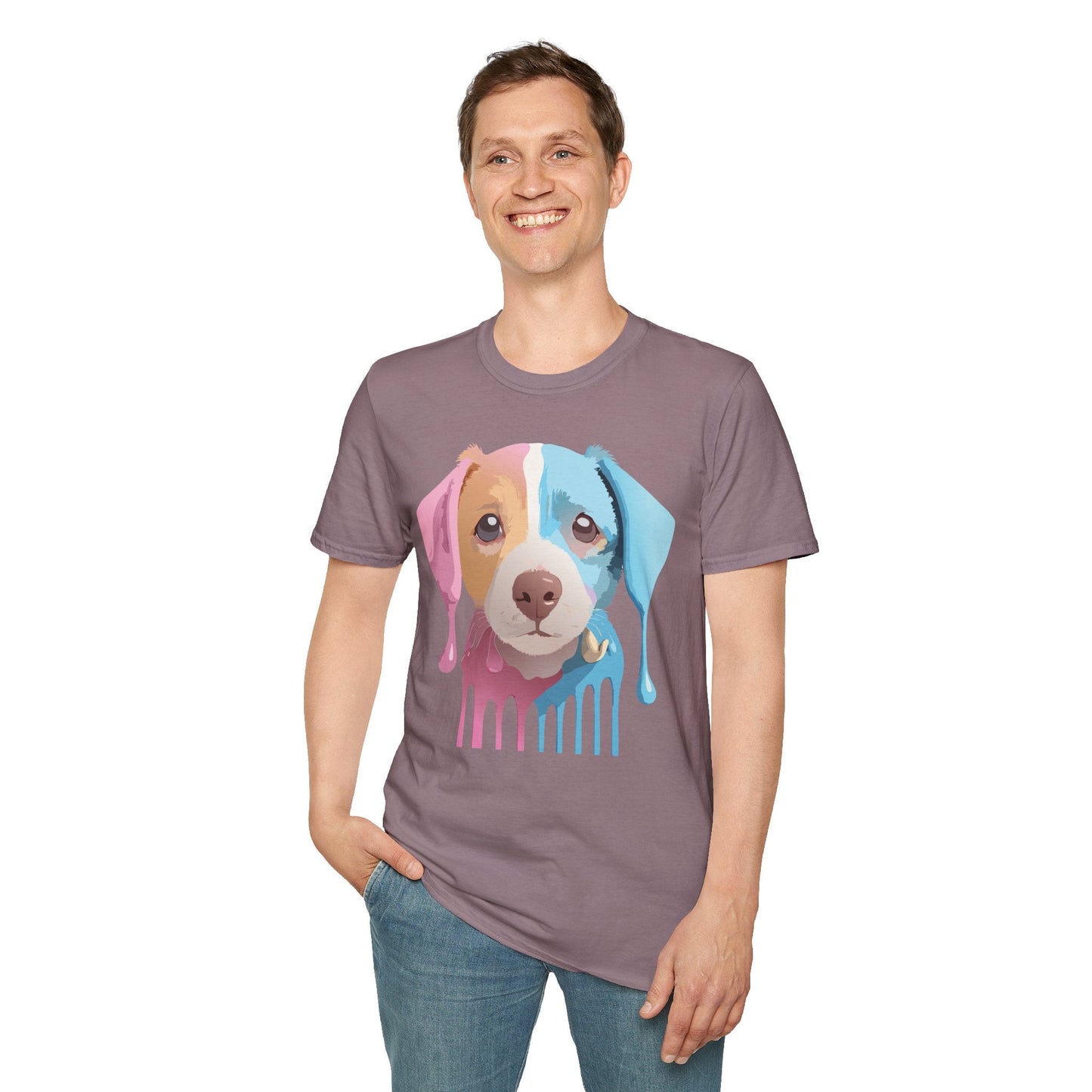 Unisex Dog Shirt Animal Tee Gildan Softstyle 64000 Cotton Tee