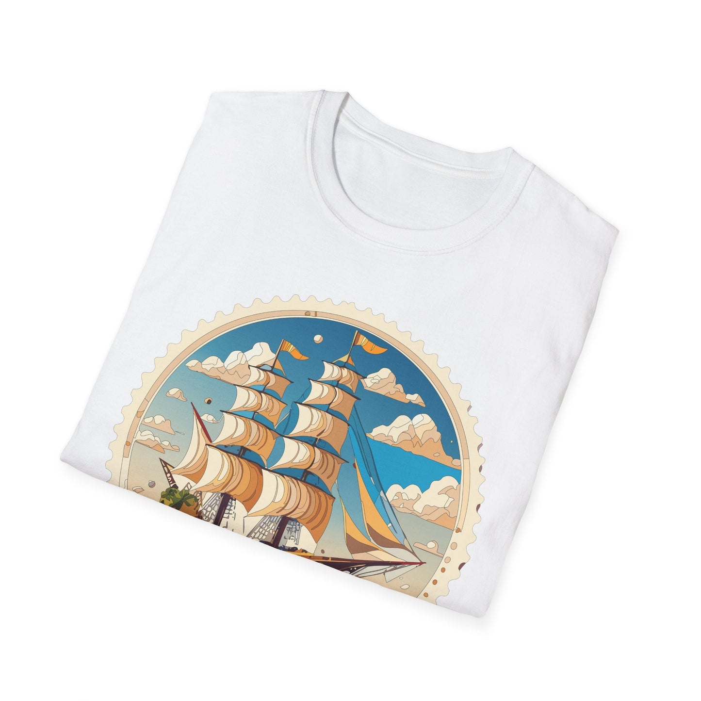 Nautical Ship Frigate Vessel T Shirts Unisex Tee Shirt Softstyle 64000 Ring Spun Cotton Comfort