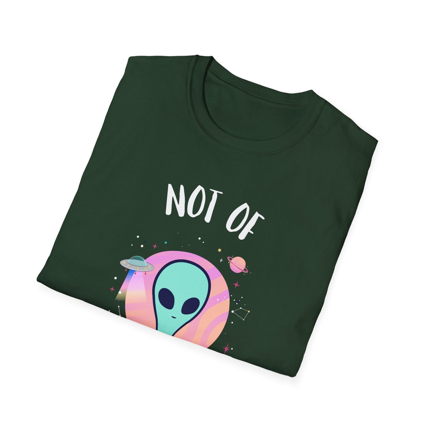 Alien Graphic TShirt  Not Of This World Cute Pastel UFO Tee
