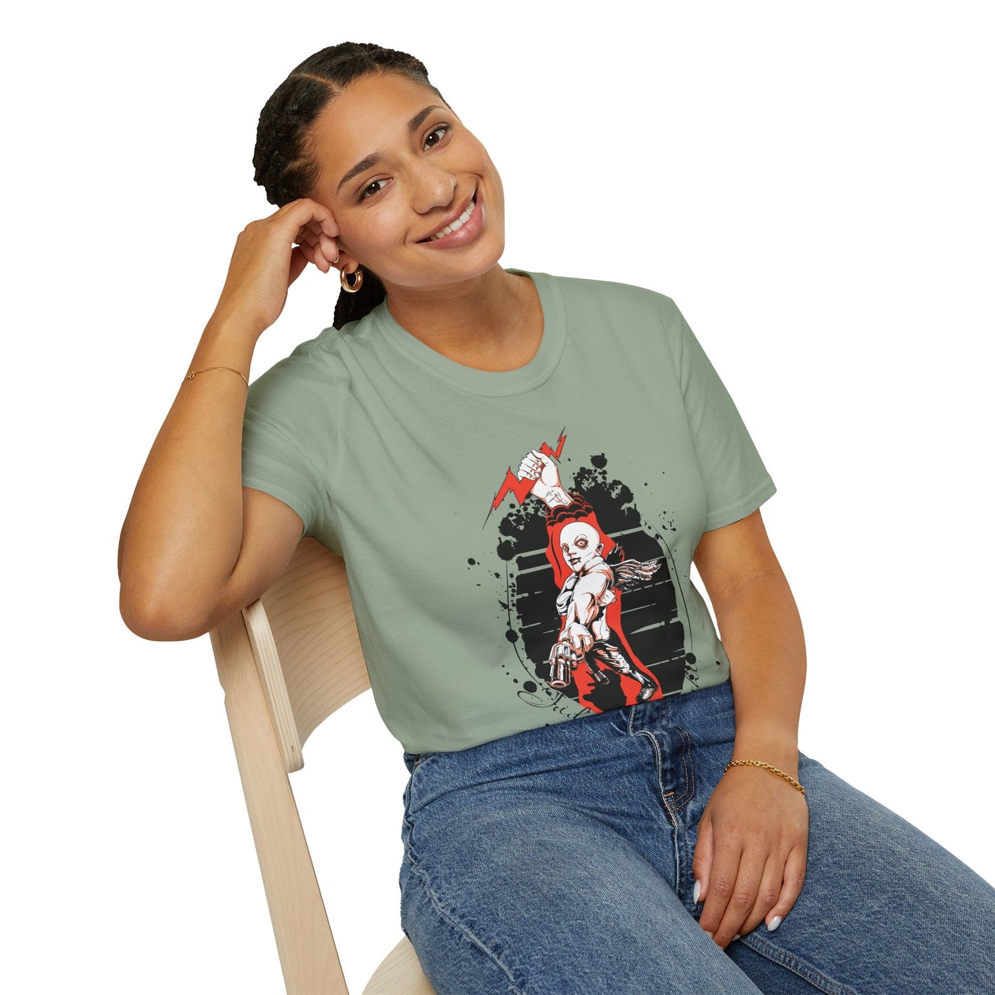 Gildan Softstyle Art Design Graphic Tee Shirt Unisex 100 Percent Ring Spun Cotton