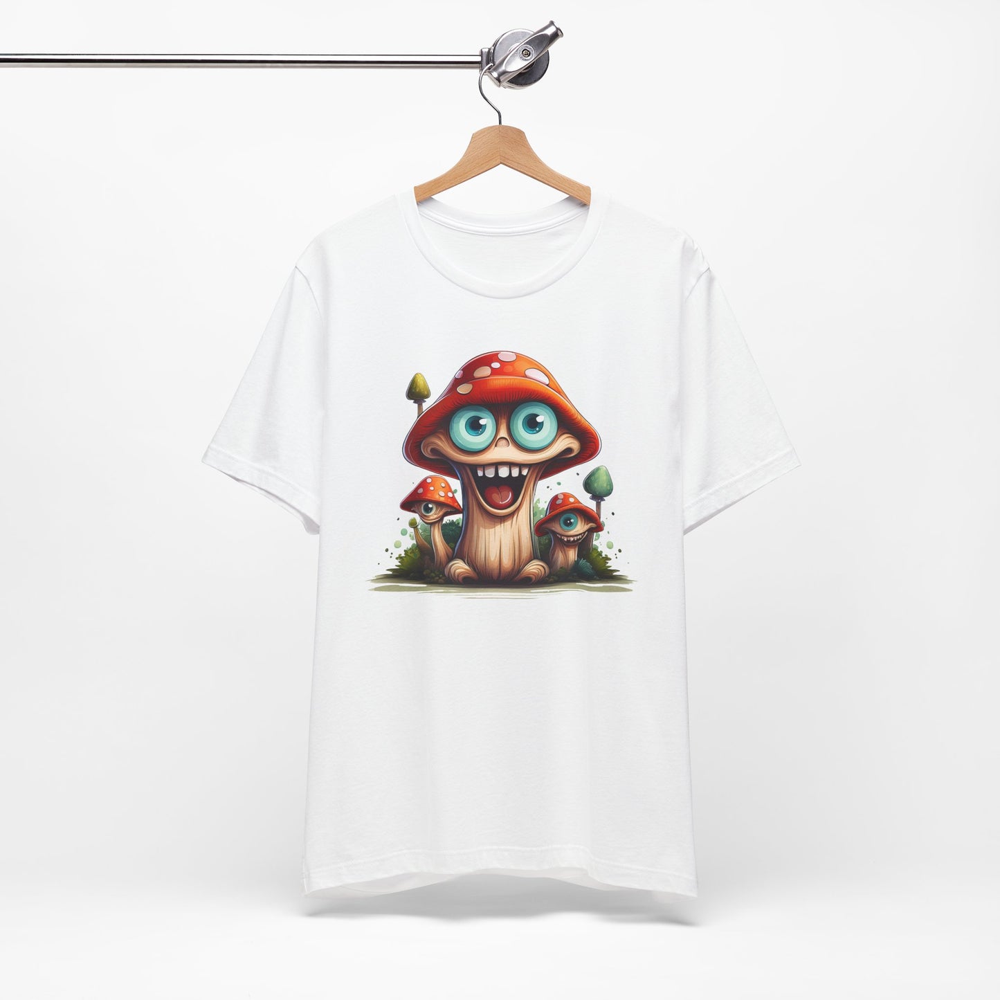 Cute Mushroom Graphic Tee, Fun Cartoon Shirt, Funny Mushroom Shirt, Cute Cartoon Tees, Graphic T-Shirt, Art Design T-Shirt
